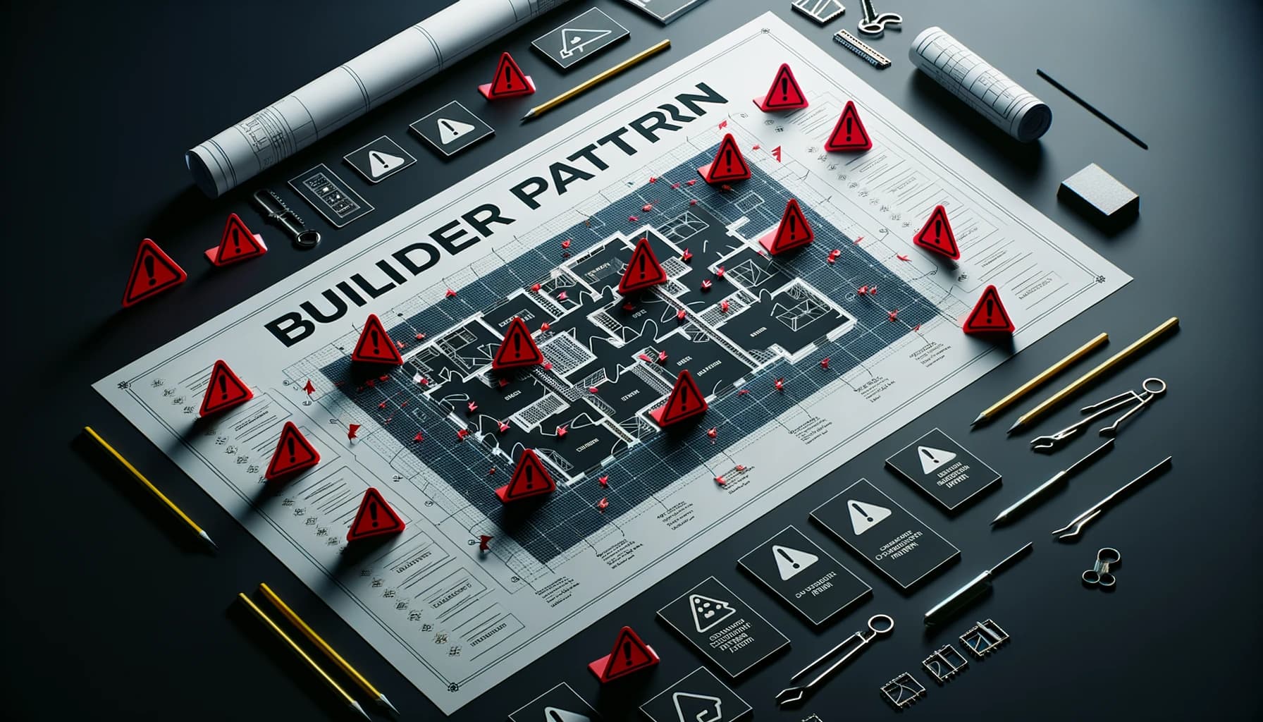 Graphic highlighting scenarios where the Builder Pattern might not be ideal